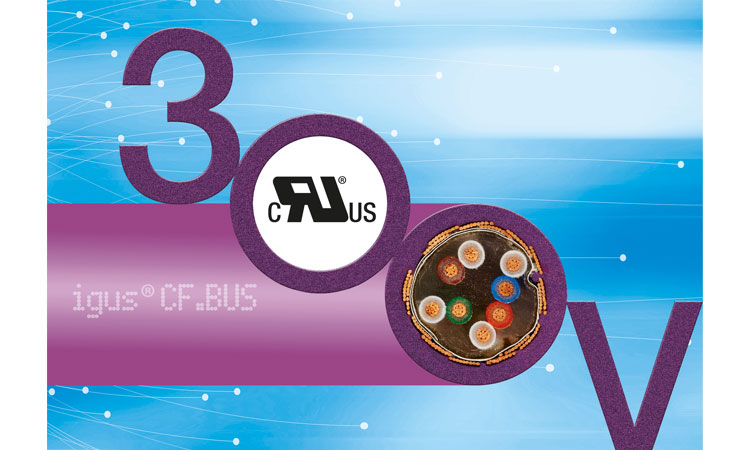 chainflex bus cables save costs with new 300V UL approval